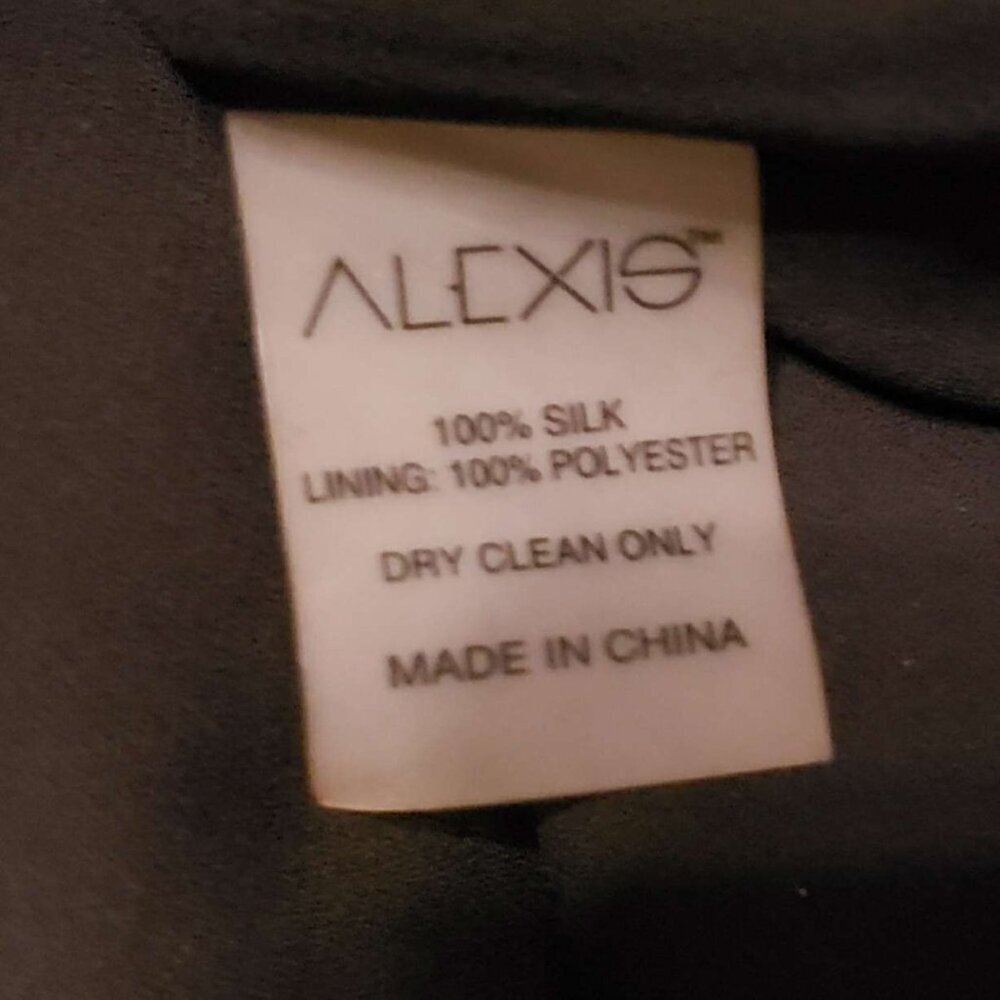 Alexis Silk Mini Dress Black Shannon Please Read - No Sz. Tag - Picture 8 of 11